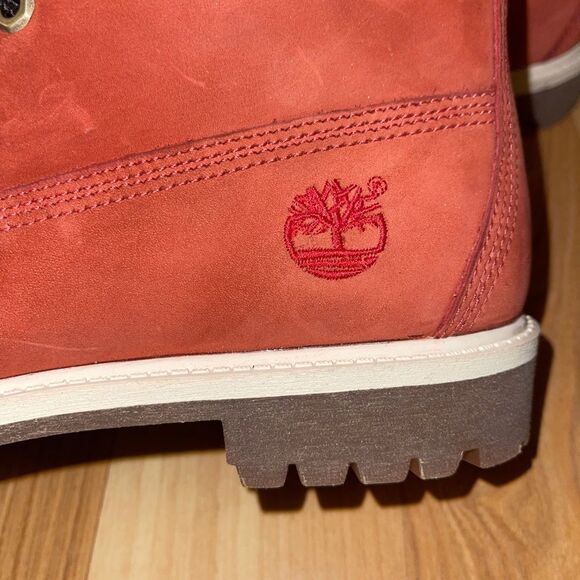 Red Suede Black Leather TIMBERLAND Boots Red Suede Black Leather TIMBERL… - Picture 10 of 16